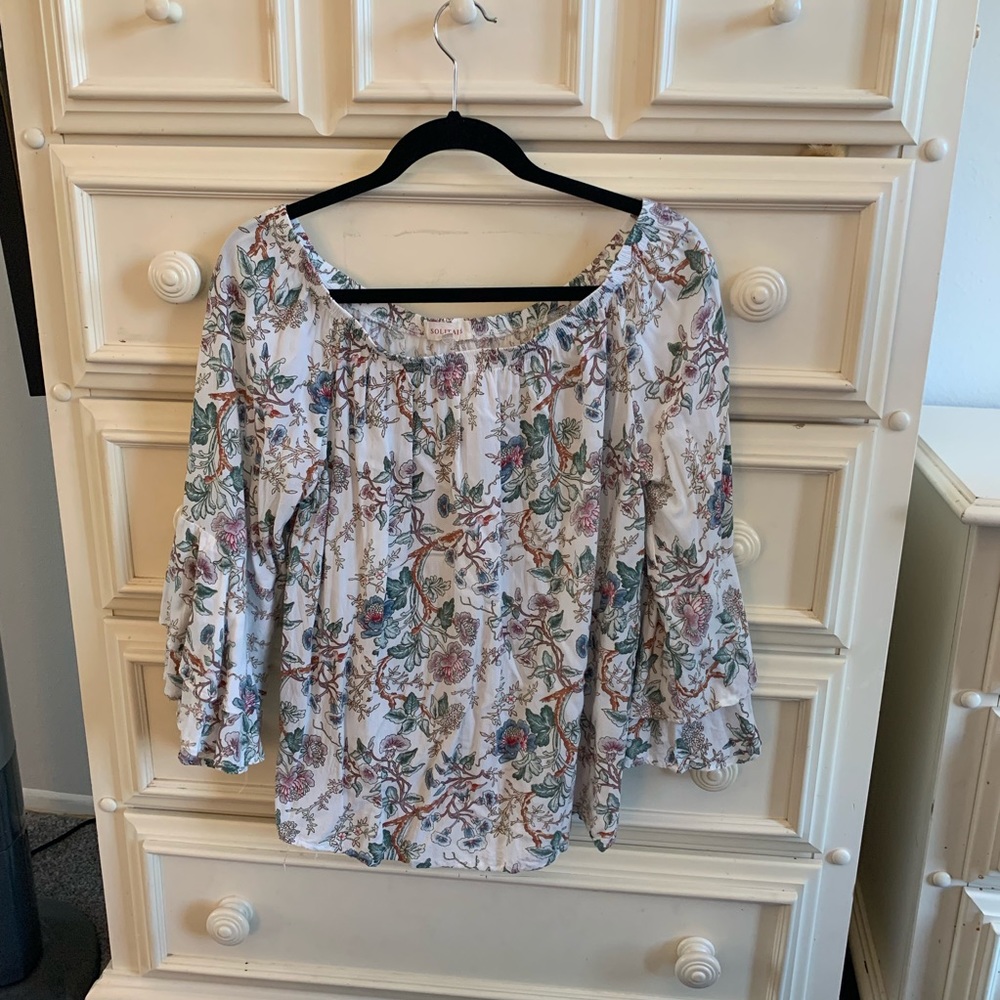 Floral, long sleeve, L blouse